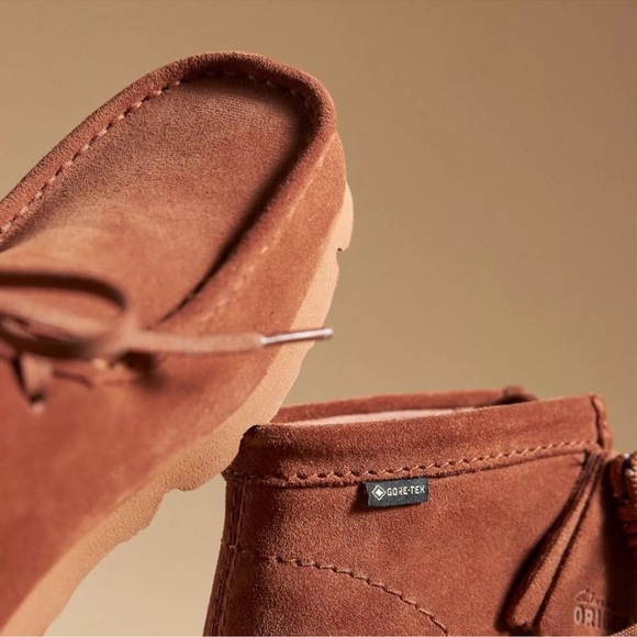 Anthropologie Clarks Wallabee Boots Mocha Bisque Suede Lace Up EVA Midsole - Picture 11 of 11